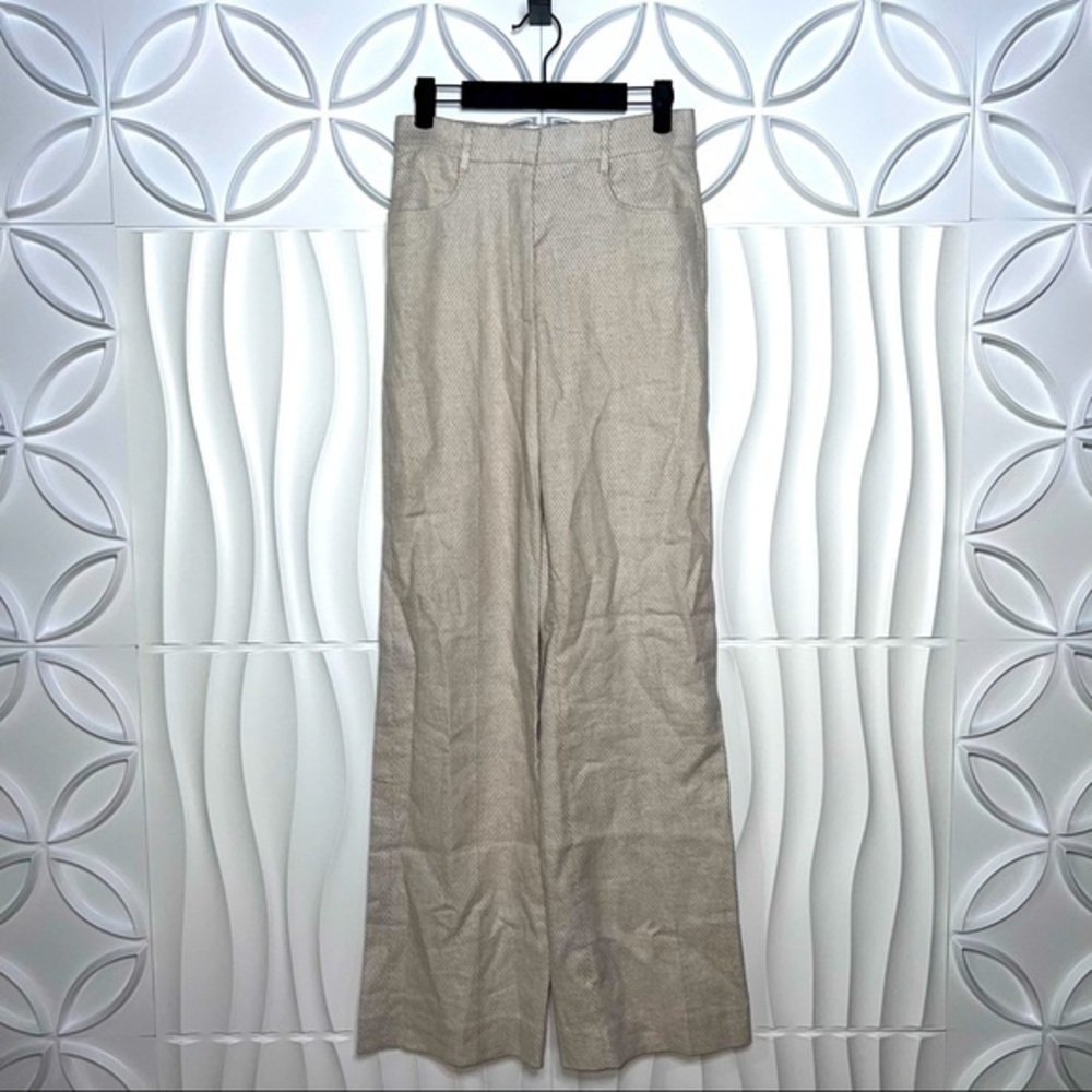 Zara NWT Linen Cotton Hemp Wide Leg Pants